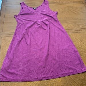 Tommy Bahama Sleeveless 100% Cotton Dress Scoop Neck Size Large Fusha Like New